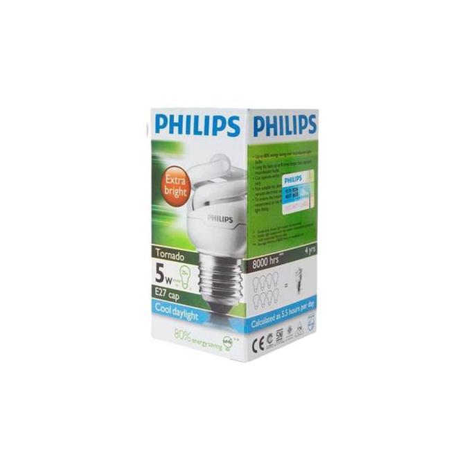 Lampu Philips Tornado 5 Watt Putih Lampu Philips 5 Watt Lampu Spiral