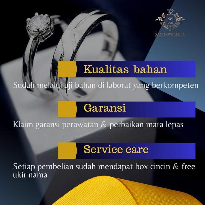 cincin pria nikah tunangan kawin perak platina paladium custom size  020620
