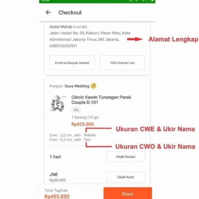 Cincin Kawin Tunangan Perak DW.37a (SINGLE)