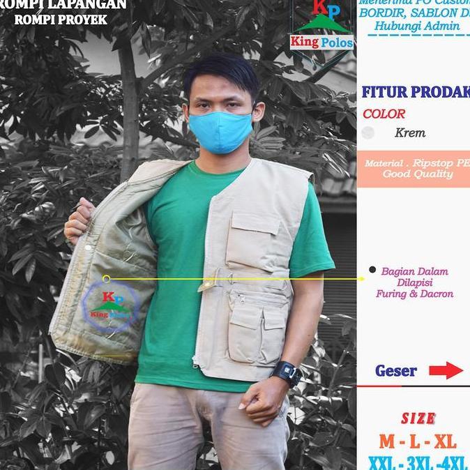 ROMPI MANDOR PROYEK LAPANGAN | VEST ROMPI MURAH PRIA WANITA |VEST PRIA