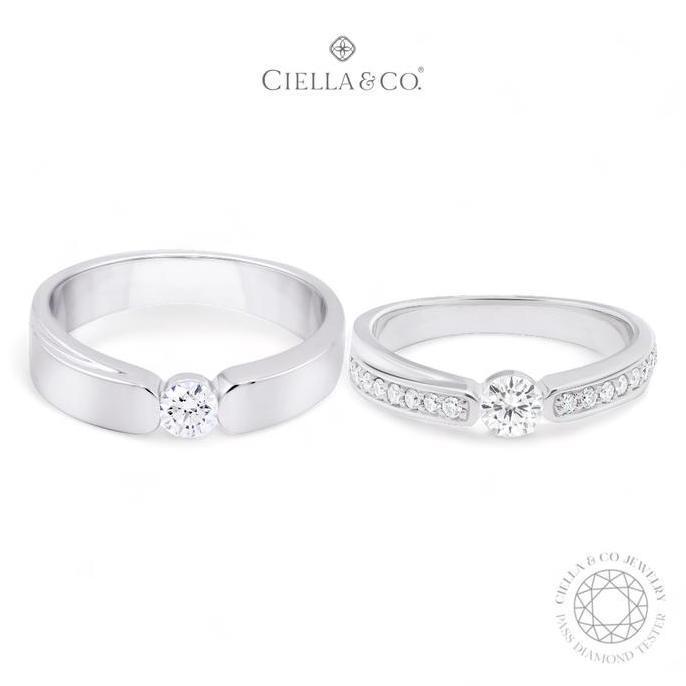 Ciella & Co - Avery Ring Wedding Band Ring Couple Men Women Moissanite