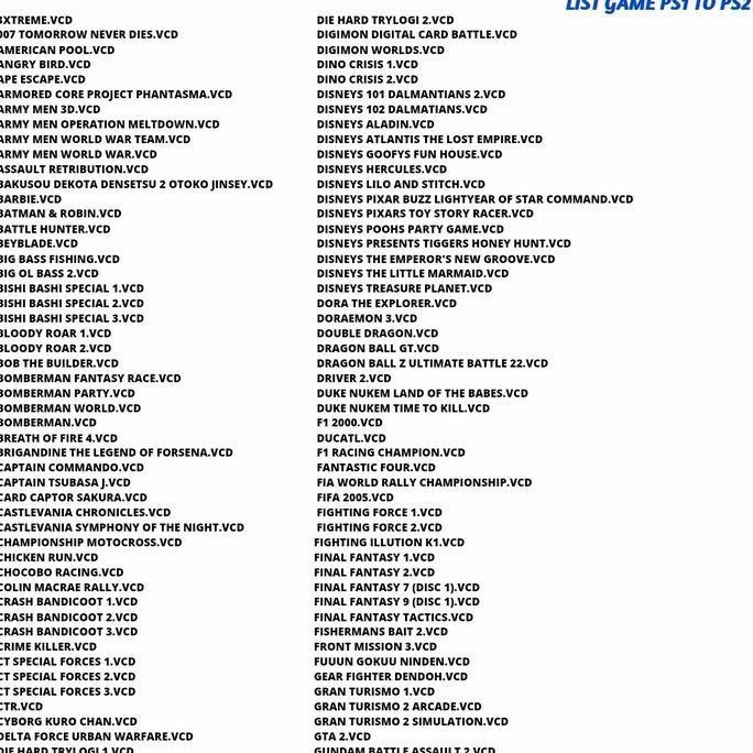 FLASHDISK ISI GAME PS1 MAIN DI PS2