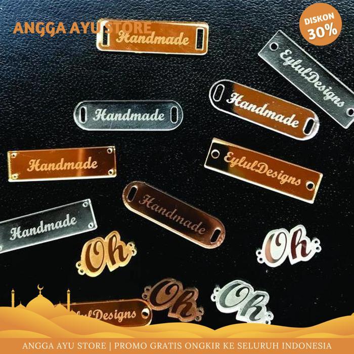 LABEL HIJAB ACRYLIC / TAG BANDUL PLAT MEREK AKRILIK TERMURAH
