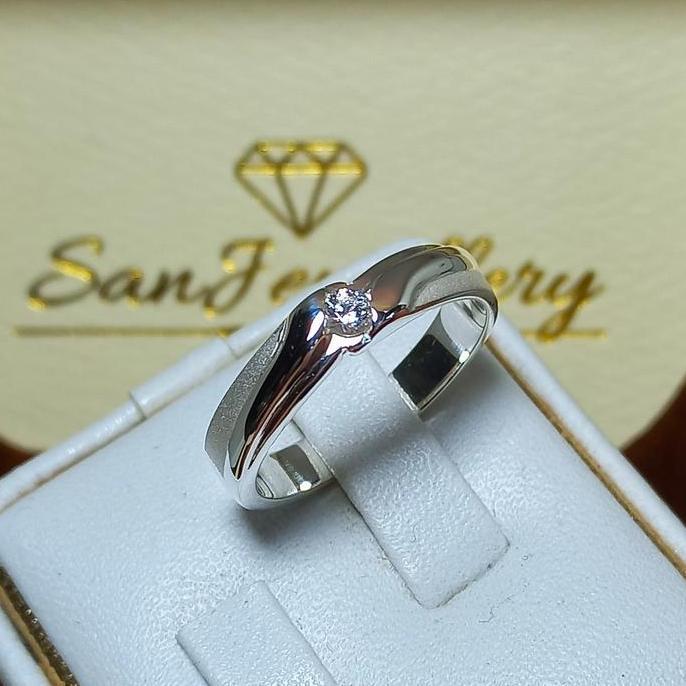 Cincin pria nikah tunangan couple pasangan pallladium platinum perak emas putih emas kuning s0919