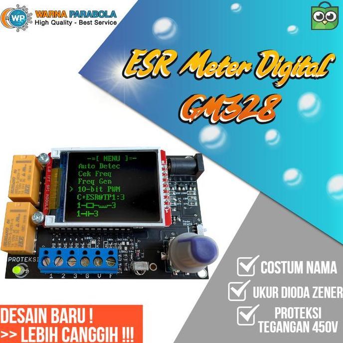ESR METER DIGITAL GM328A / SMART LCR TESTER GM328 VERSI TERBARU ORIGINAL DAN TERPERCAYA