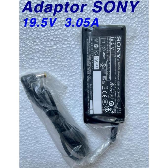 New Adaptor TV SONY 19.5V 3.05A Ori - Adaptor SONY 19.5 Volt 3.05 Ampe