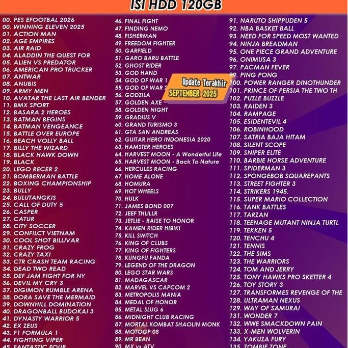 HDD PS2 160GB - Hardisk Eksternal PS2 - Support Semua PS2 Full Game