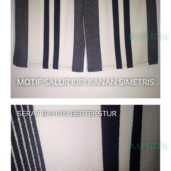 Kulot Salur Hitam Putih - Celana Garis - Allsize Jumbo