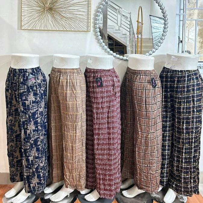 kulot rayon premium paket 3pcs 100ribu celana  Panjang Wanita ootd zebra loose pants stylish xxl ant