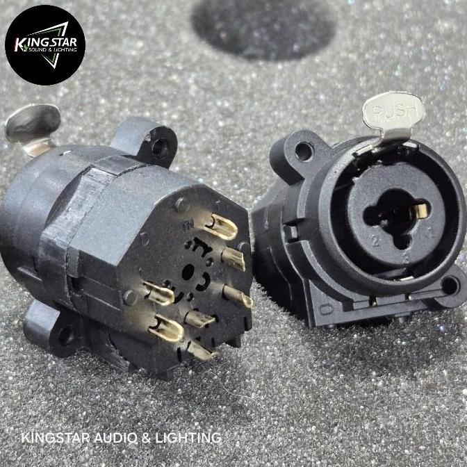 Soket Combo XLR Canon Akai Chasis Body Multi Female Mic Mixer Tembaga