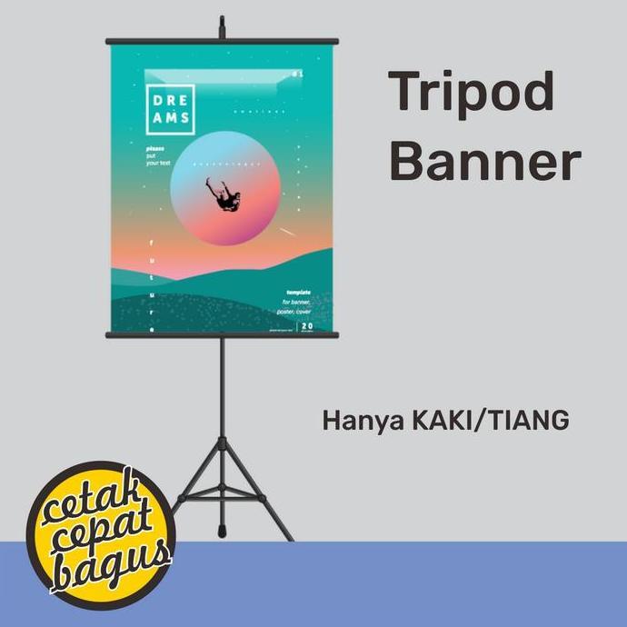 Terjangkau Tripod Banner Kaki Saja / Tiang Saja