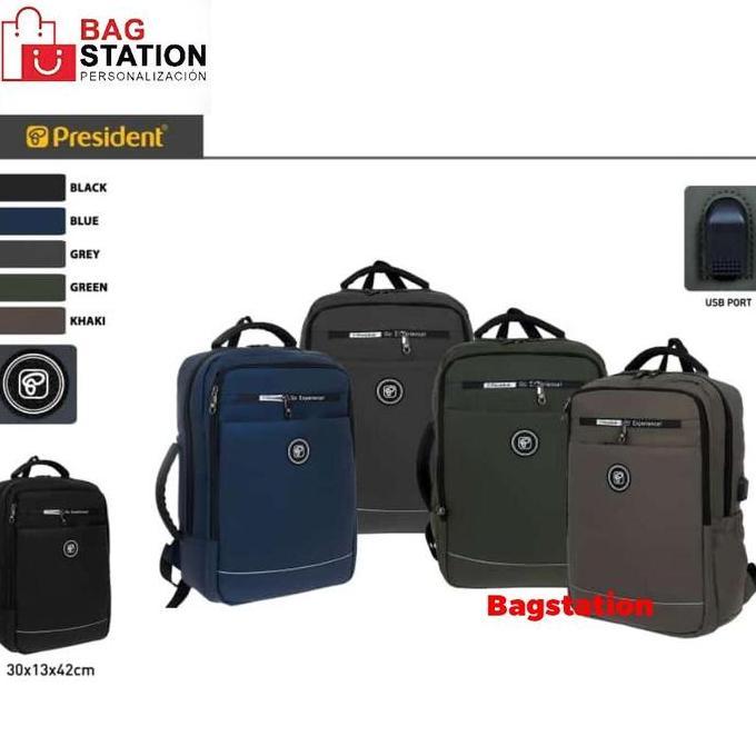 TAS RANSEL LAPTOP PRESIDENT USB ORIGINAL BACKPACK PRESIDENT TAS PUNGGUNG PRIA Sekolah