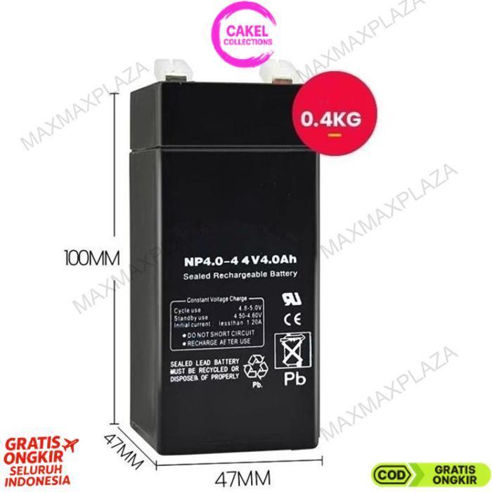 Diskon Baterai Aki 4V 4Ah / Baterai Timbangan Digital Aki Motor | Baterai Timbangan Digital - Batera