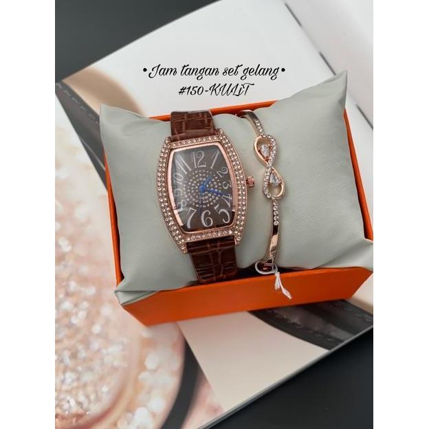 JAM TANGAN WANITA SET GELANG jam tangan murah
