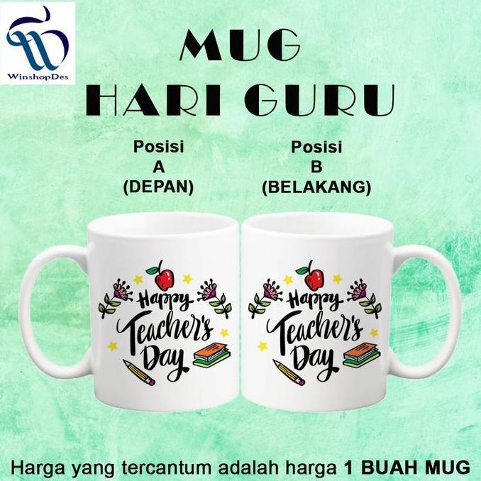 Mug Custom Tema Guru / Kado Guru / Hadiah Guru - terima kasih guru(V1)