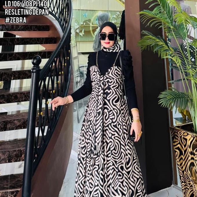 NEW SHR MAXI DRESS ZEBRA KEMBEN ORINAL IMPORT ORI SHR