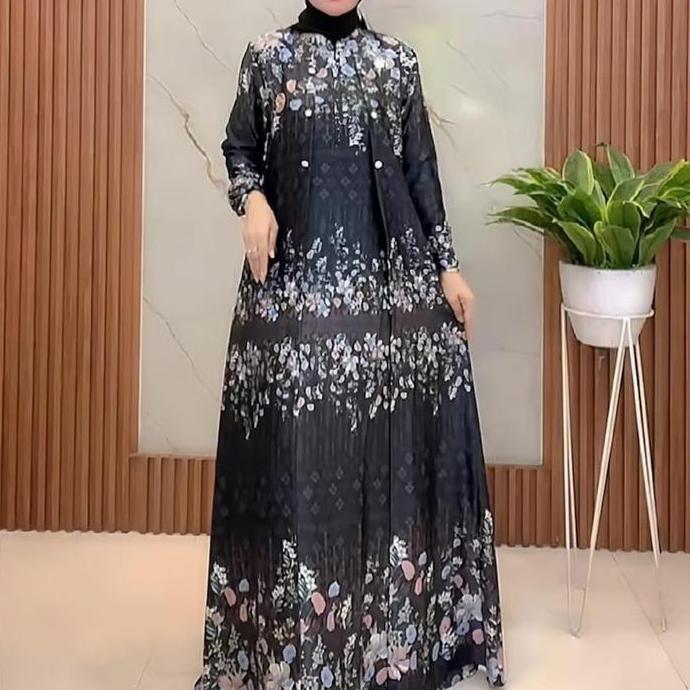 Sabita dress by Zahra premium mewah seragaman Gamis Muslim Lembut Wanita Remaja Dewasa