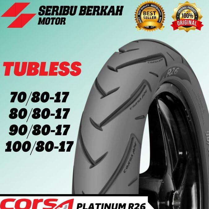 New- PROMO Ban Tubless Corsa inum R26 70/80 80/80 90/80 100/80 Ring 17