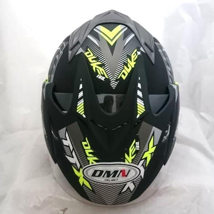 New- Helm 2 kaca Black doff Yellow Duke DMN
