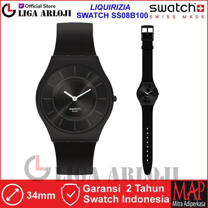 SWATCH SSB100 LIQUIRIZIA SKIN Jam Tangan Wanita Swiss