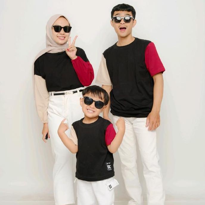 Kaos Oversize Couple Series Black 3 Colour-Kaos couple keluarga-Set Family couple-Kaos Family couple