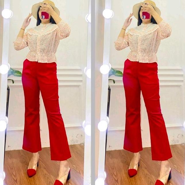 Celana Cutbray Katun Stretch Fauzira Celana Katun Cutbray Celana Cutbray Wanita Panjang