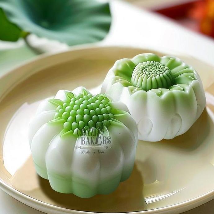 CETAKAN SILIKON PUDDING JELLY MOONCAKE COKELAT LOTUS FLOWER BUNGA TERATAI 3D MOLD