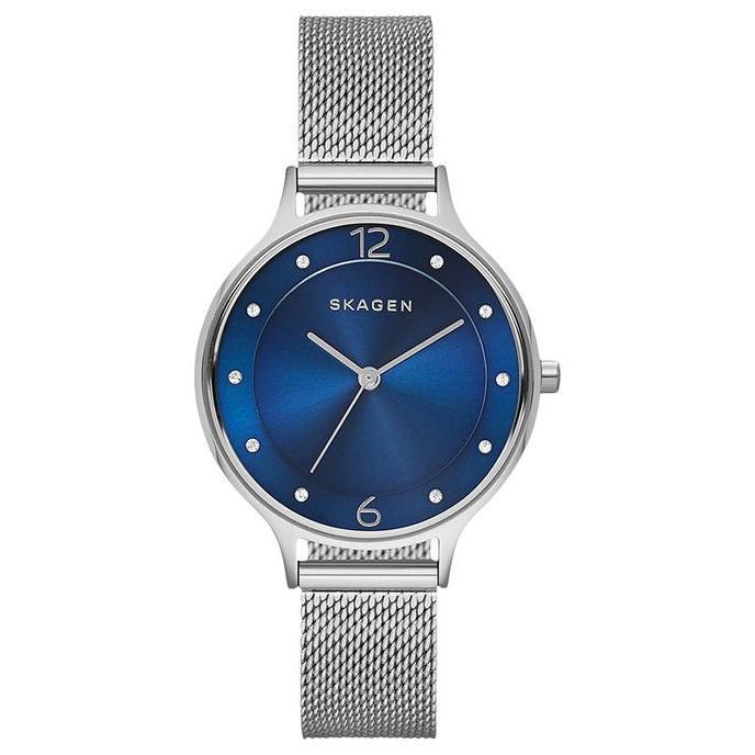Jam Tangan Wanita Skagen Anita SKW2307 Ladies Blue Sunray Dial Mesh Strap