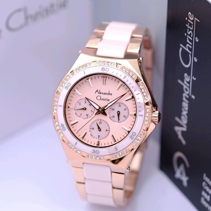 JAM TANGAN WANITA ALEXANDRE CHRISTIE AC 2294 / AC2294 ROSEGOLD PEACH ORINAL Watches
