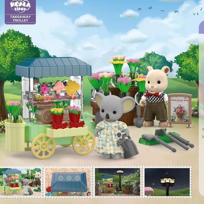KOALA DIARY SYLVANIAN ICE CREAM CART HOUSE MAINAN RUMAH GEROBAK BONEKA KODE 634