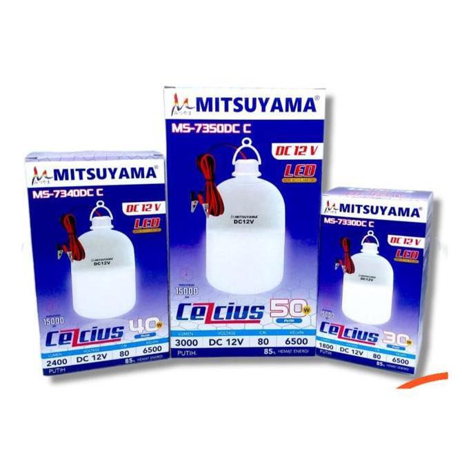 Lampu Aki Jumbo 12V 50 Watt Mitsuyama Ms-7350Dc Bohlam Led Dc 50 Watt