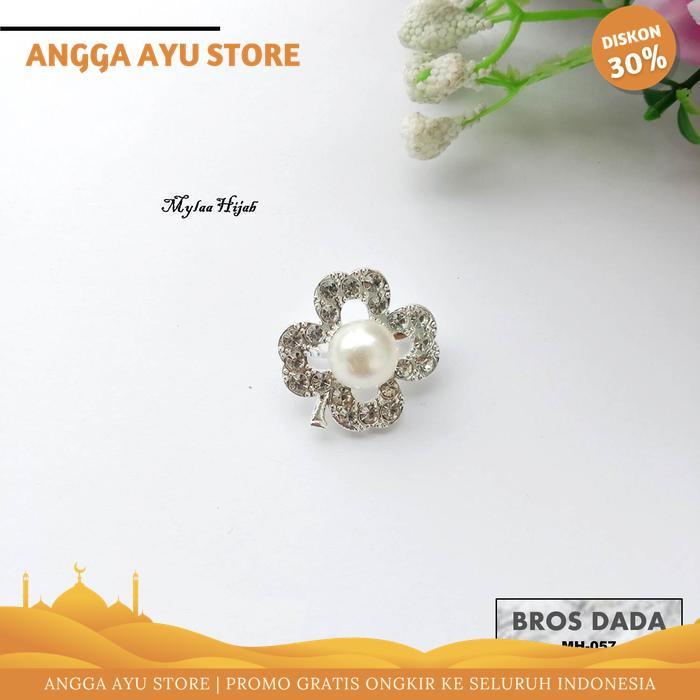 BROS DAGU BERLIAN JUNTAI PANJANG PUTIH / BROS TUSUK HIJAB JILBAB BEST SELLER