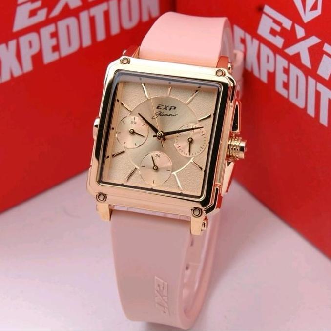 Jam Tangan Wanita Orinal EXP Expedition E6618B Rubber