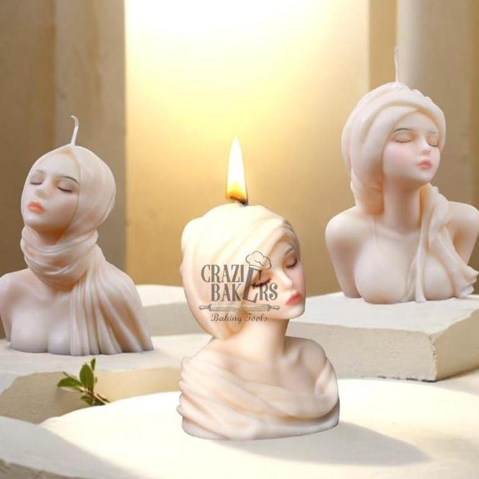 CETAKAN SILIKON SWEET GODDESS -   FEMALE HALF BODY PORTRAIT WANITA SETENGAH BADAN 3D MOLD