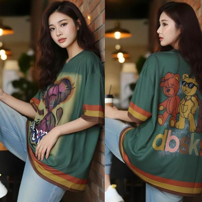 JENNY KAOS BASEBALL PRIA & WANITA OVERSIZE LINGKAR DADA 120 PANJANG 75 BAHAN JERSEY