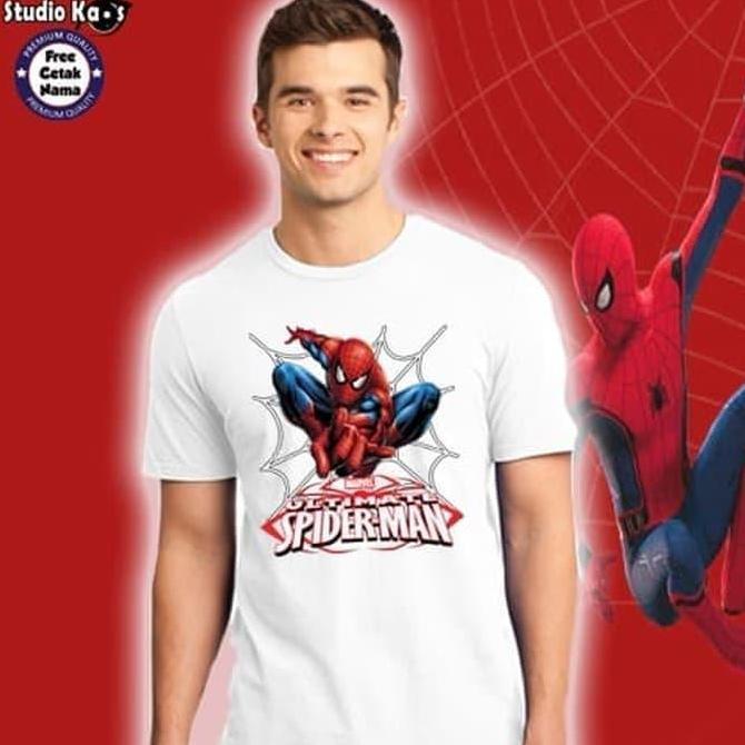 Kaos PUTIH Couple Family (dpt 4 Pcs) tema SPIDERMAN