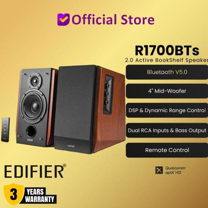 Terlaris Edifier R1700Bts 2.0 Active Bookshelf Speaker R1700 Bts R 1700 Bts 1700Bts