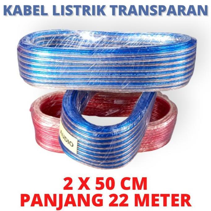 Kabel Listrik Transparan 2X50 Pendek Kabel Audio Kabel Listrik Serabut