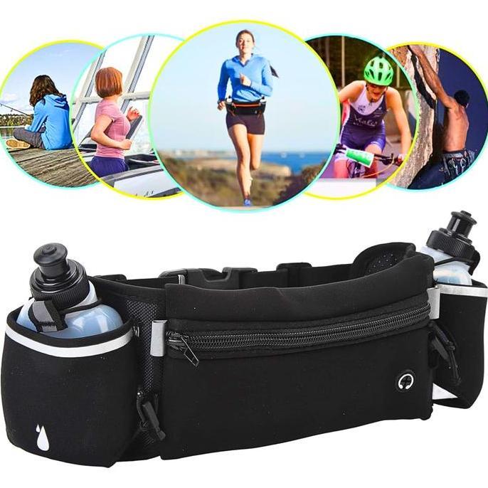 Tas Pinggang Jogging Belt Sport Lari Running Free 2 Botol