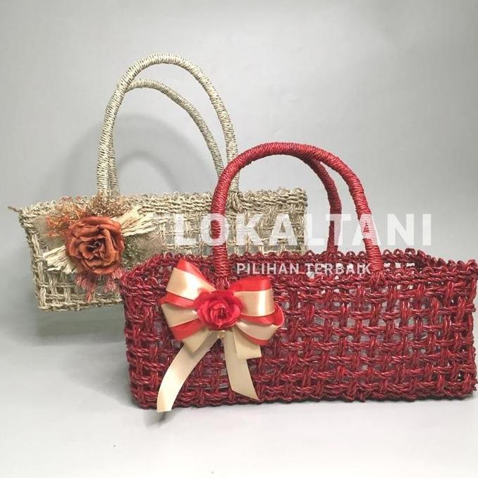 Terjangkau Tas Rara Untuk 2 Toples Kue /Tas Hampers Rotan/Hampers Kue Kering