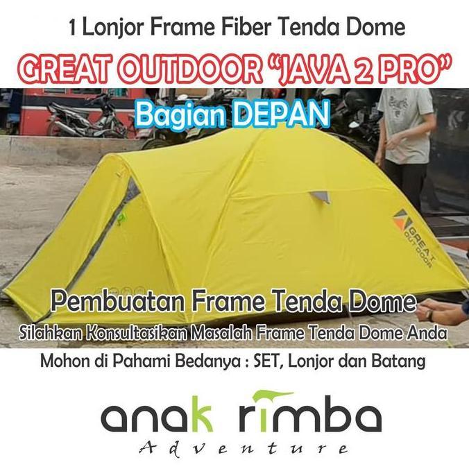 Terjangkau Seting Frame Tenda Dome Great Outdoor "Java 2 Pro" Bagian Depan