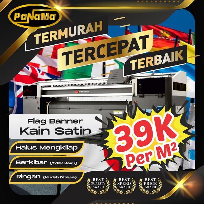 Miliki Cetak Spanduk Kain Satin / Print Flag Banner / Spanduk Pecel Lele