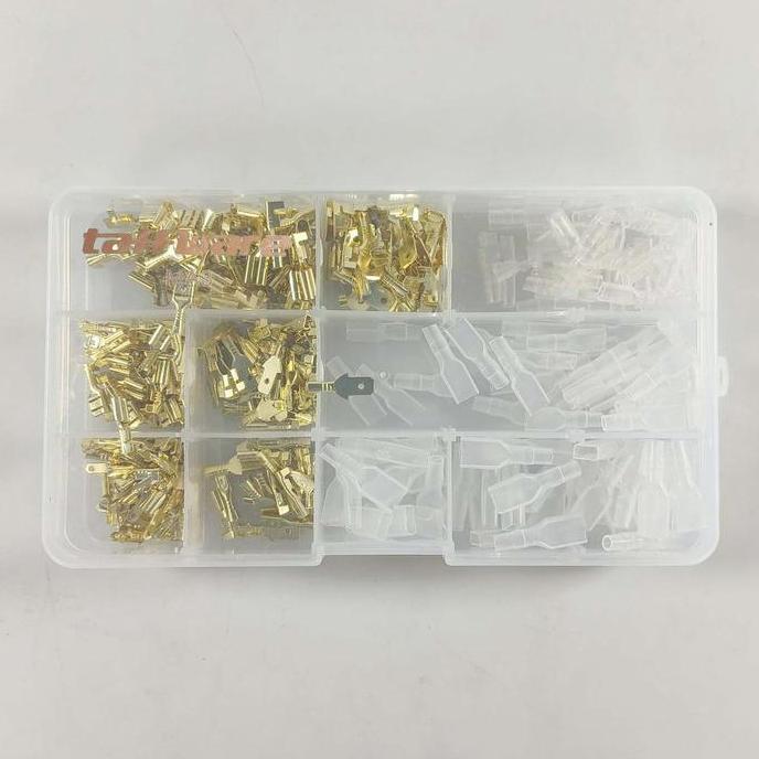 Audioqt- 315Pcs Skun Gepeng Male Cowok Female Cewek Set Terminal Konektor Kabel Bahan Kuningan With 