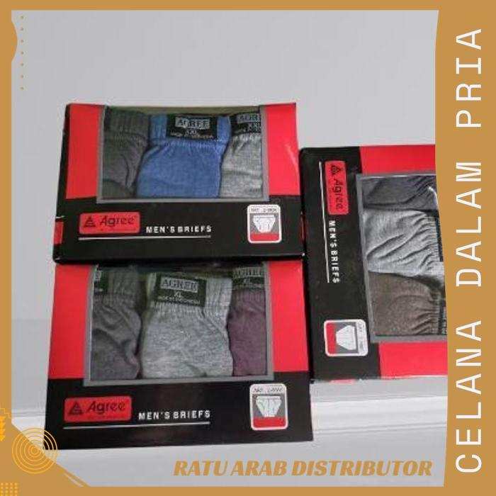 AGREE - CELANA DALAM PRIA AGREE MERAH 8886  - CD BRIEF PRIA DEWASA MENS KATUN BOXER KUALITAS PRODUK 