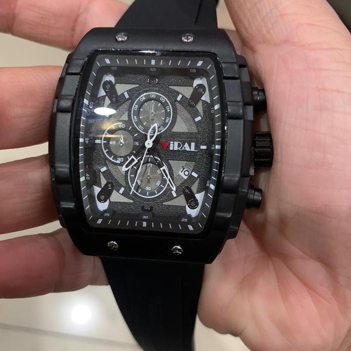 JAM TANGAN COWOK MODIS TAHAN AIR KARET PETAK