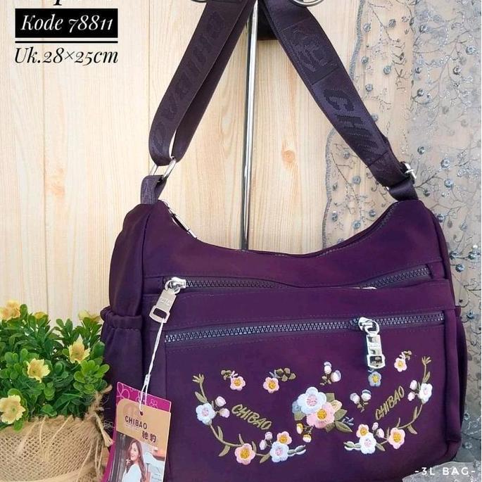 Tas selempang wanita chibao original parasut import Korea terbaru