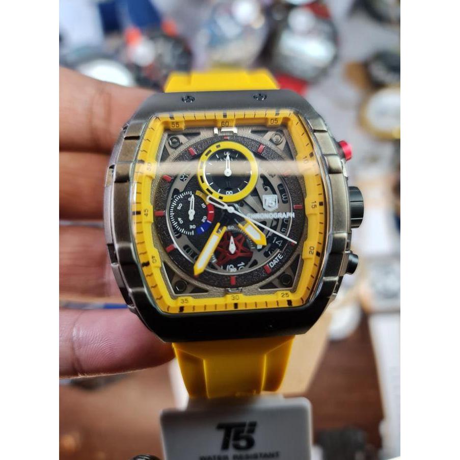 TimelessCorp - Jam Tangan Pria T5 H 3905G Original Stopwatch Watches