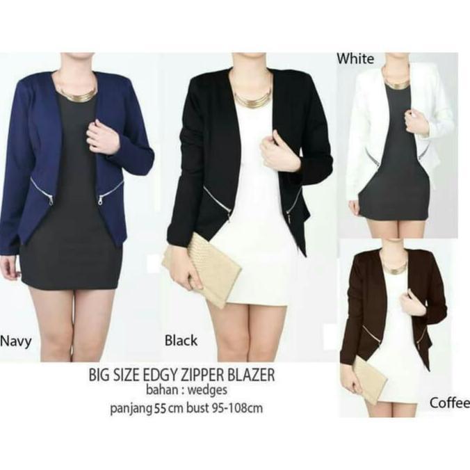 BLAZER HITAM BESAR / BLAZER BSIZE XL WANITA / BLAZER JUMBO WANITA