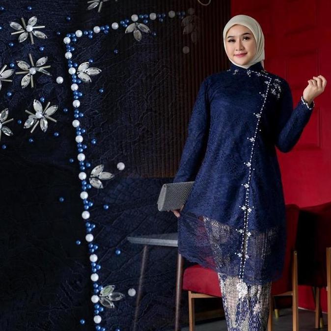 New Proudct One Set Baju Kebaya Janggan Brokat Payet Jumbo XXXXL Ld 130 Cm Kebaya Tunik Janggan Mix 