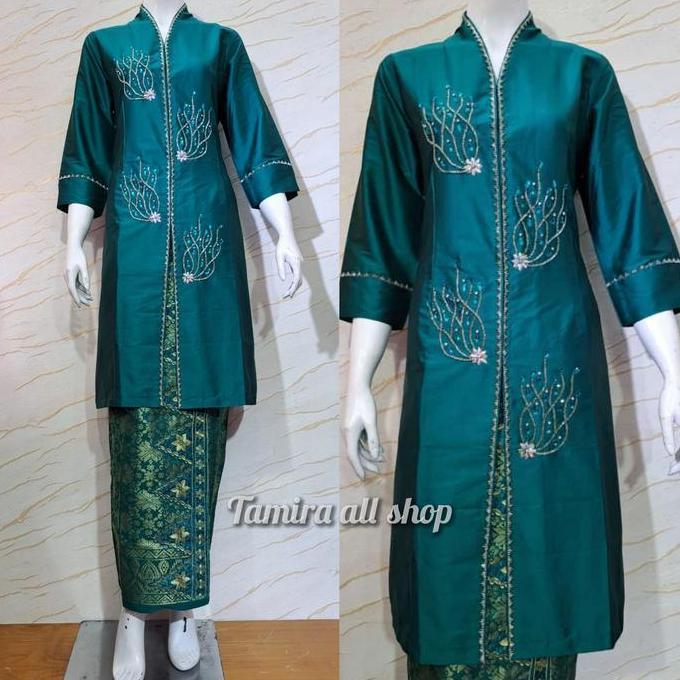 Atasan kebaya kurung taffeta Payet mutiara//Kebaya pesta Melayu